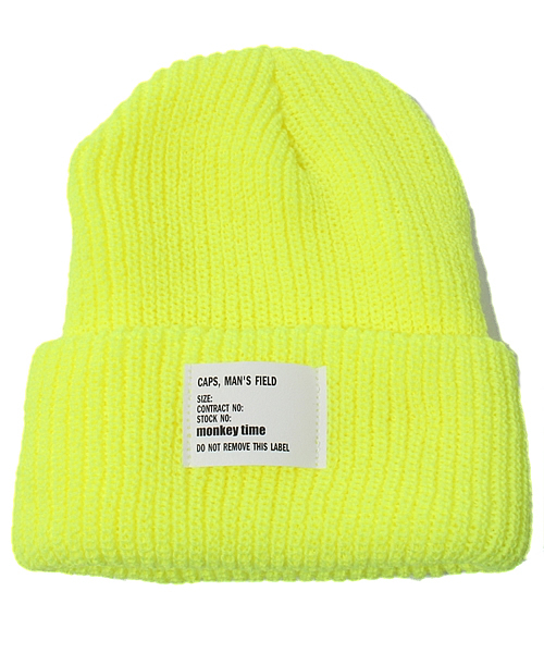 BEAUTY&YOUTH UNITED ARROWS（ビューティーアンドユースユナイテッドアローズ）の「monkey time USA ビーニー 2 ◆ §2（ニットキャップ/ビーニー・メンズ・ブラック/レッド/オレンジ/イエロー/ケリー/ロイヤルブルー・ONESIZE）」の5枚目の写真