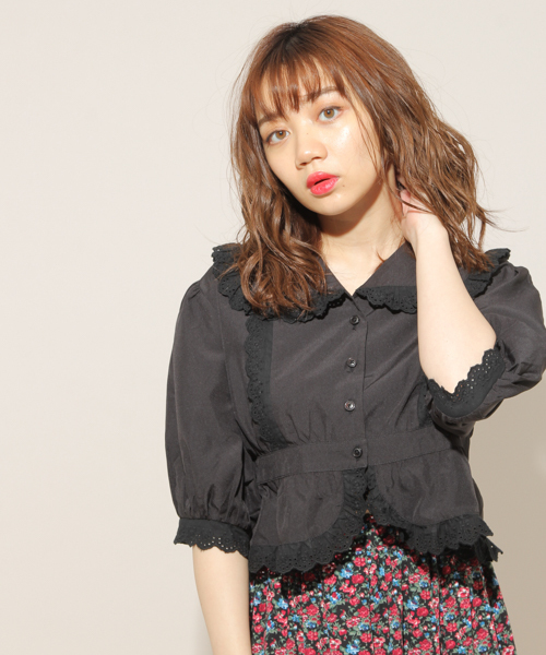 apres jour(アプレジュール)の「フリル襟ウエスト切り替えブラウス【ZOZOTOWN限定アイテム】(シャツ/ブラウス・レディース・オフホワイト/ブラック/ワインレッド・フリー)」の11枚目の写真