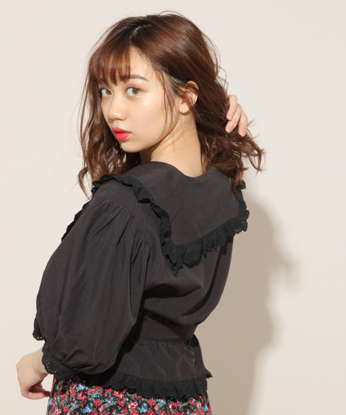 apres jour(アプレジュール)の「フリル襟ウエスト切り替えブラウス【ZOZOTOWN限定アイテム】(シャツ/ブラウス・レディース・オフホワイト/ブラック/ワインレッド・フリー)」の13枚目の写真