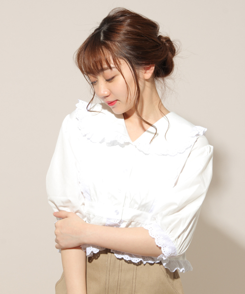 apres jour(アプレジュール)の「フリル襟ウエスト切り替えブラウス【ZOZOTOWN限定アイテム】(シャツ/ブラウス・レディース・オフホワイト/ブラック/ワインレッド・フリー)」の16枚目の写真