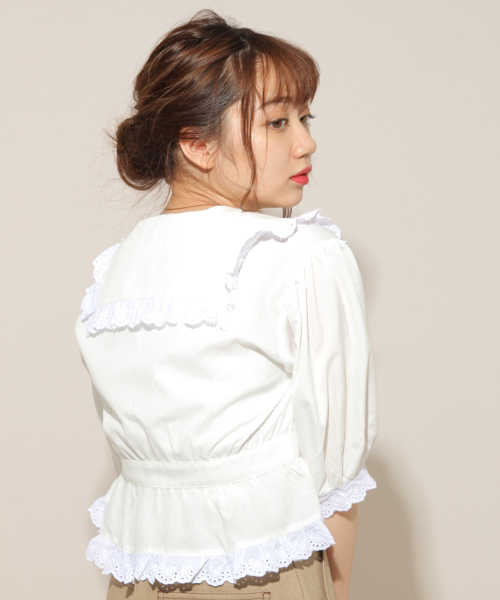 apres jour(アプレジュール)の「フリル襟ウエスト切り替えブラウス【ZOZOTOWN限定アイテム】(シャツ/ブラウス・レディース・オフホワイト/ブラック/ワインレッド・フリー)」の18枚目の写真
