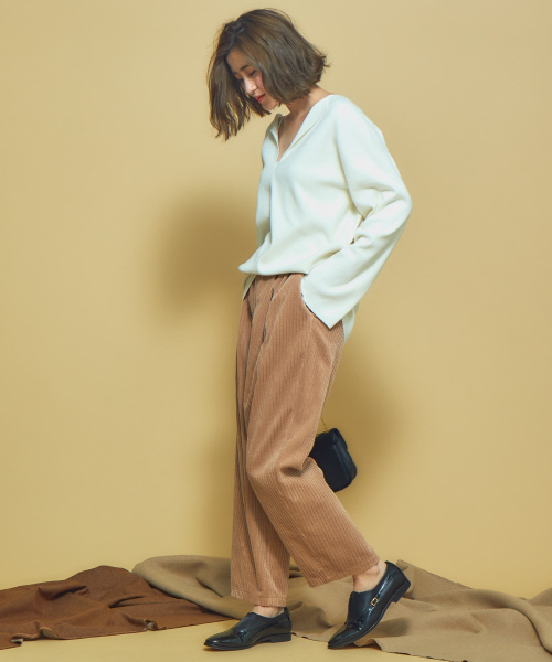 Abahouse Devinette（ドゥヴィネット）の「ランダムコールタックパンツ（その他パンツ・レディース・ブラウン/ピンク・38/36）」の7枚目の写真