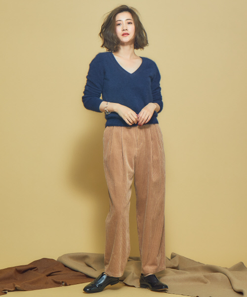 Abahouse Devinette（ドゥヴィネット）の「ランダムコールタックパンツ（その他パンツ・レディース・ブラウン/ピンク・38/36）」の5枚目の写真