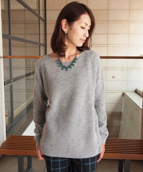 BEAUTY&YOUTH UNITED ARROWS（ビューティーアンドユースユナイテッドアローズ）の「BYSF ∵アンゴラ混アゼニット (gz) ◆（ニット/セーター・レディース・ホワイト/グレー/イエロー/ライトブルー・FREE）」の3枚目の写真