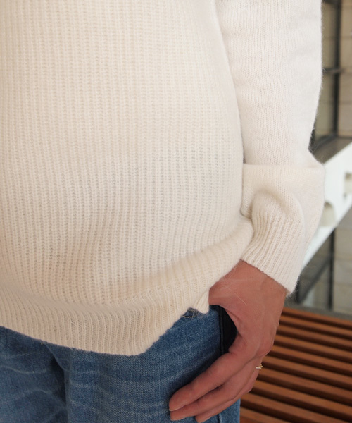 BEAUTY&YOUTH UNITED ARROWS（ビューティーアンドユースユナイテッドアローズ）の「BYSF ∵アンゴラ混アゼニット (gz) ◆（ニット/セーター・レディース・ホワイト/グレー/イエロー/ライトブルー・FREE）」の21枚目の写真