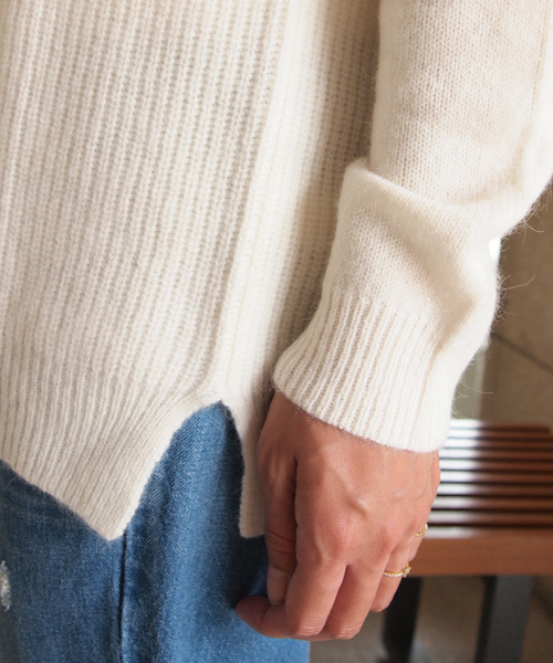 BEAUTY&YOUTH UNITED ARROWS（ビューティーアンドユースユナイテッドアローズ）の「BYSF ∵アンゴラ混アゼニット (gz) ◆（ニット/セーター・レディース・ホワイト/グレー/イエロー/ライトブルー・FREE）」の22枚目の写真