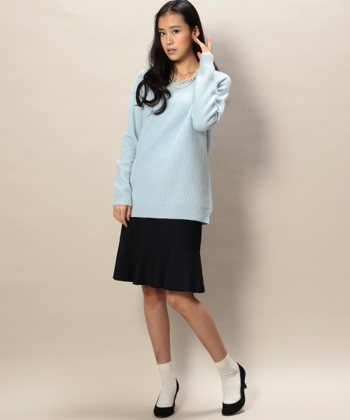 BEAUTY&YOUTH UNITED ARROWS（ビューティーアンドユースユナイテッドアローズ）の「BYSF ∵アンゴラ混アゼニット (gz) ◆（ニット/セーター・レディース・ホワイト/グレー/イエロー/ライトブルー・FREE）」の10枚目の写真