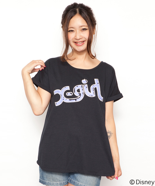 X-girl（エックスガール）の「Disney（ディズニー） / SNOW WHITE S/S TUNIC（Tシャツ/カットソー・レディース・ホワイト/ブラック・ONE SIZE）」の3枚目の写真
