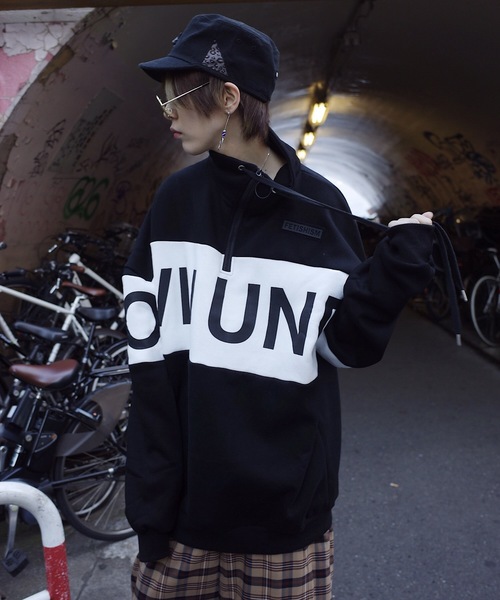 AFYF（エーエフワイエフ）の「AFYF 2018AW裏起毛 1/2ZIP  ST COLLAR F（スウェット・レディース・ホワイト×ブラック/ブラック×ホワイト/ゴールド系その他・FREE）」の7枚目の写真