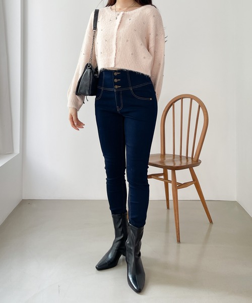 Heather(ヘザー)の「ヘザーISKOスキニー 820141(デニムパンツ・レディース・ブラック/ネイビー/ライトブルー/ブラック系その他/ホワイト/ブルー/グレー/ワンウォッシュ/ブラック系/ブルー系その他/ブルー系・L/XS/S/M/XXS)」の17枚目の写真