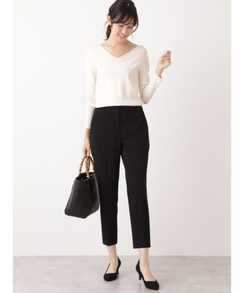 NATURAL BEAUTY BASIC（ナチュラルビューティーベーシック）の「【雑誌掲載】 ステファニー パンツ（その他パンツ・レディース・ブラック/ベージュ・SMALL/MEDIUM/LARGE/X-SMALL）」の4枚目の写真