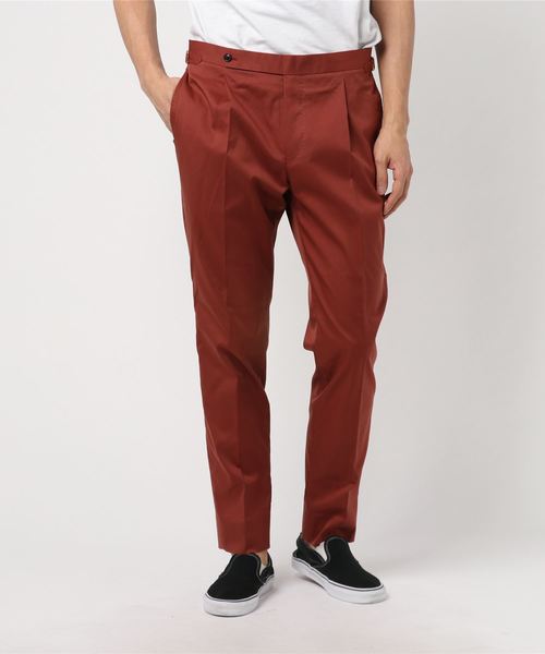 Estnation スラックス アジャスター付きストレッチコットンパンツ スラックス Estnation エストネーション のファッション セール