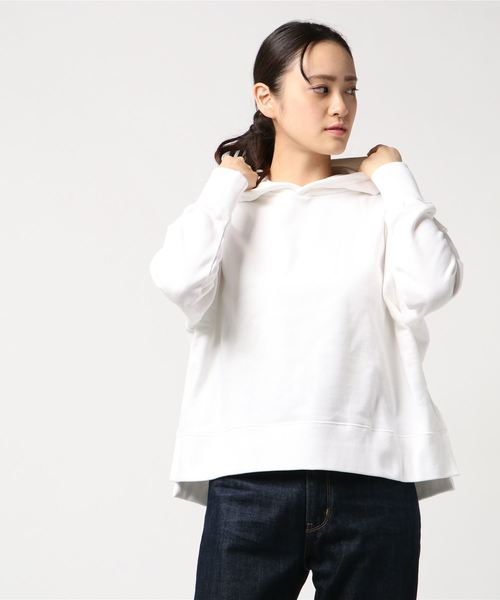 ESTNATION(エストネーション)の「ESTNATION / コットンスウェットパーカー(パーカー・レディース・ベージュ/オフホワイト/チャコールグレー/ライトブルー/ホワイト・38)」の15枚目の写真