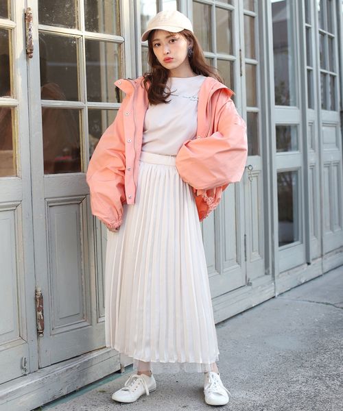 one after another NICE CLAUP（ワンアフターアナザーナイスクラップ）の「ボリューム袖マウンテンパーカー（マウンテンパーカー・レディース・アイボリー/ブラック/ベージュ/ピンク系その他・FREE）」の10枚目の写真