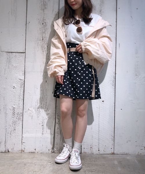 one after another NICE CLAUP（ワンアフターアナザーナイスクラップ）の「ボリューム袖マウンテンパーカー（マウンテンパーカー・レディース・アイボリー/ブラック/ベージュ/ピンク系その他・FREE）」の8枚目の写真