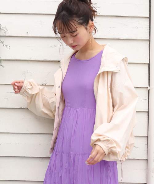 one after another NICE CLAUP（ワンアフターアナザーナイスクラップ）の「ボリューム袖マウンテンパーカー（マウンテンパーカー・レディース・アイボリー/ブラック/ベージュ/ピンク系その他・FREE）」の22枚目の写真