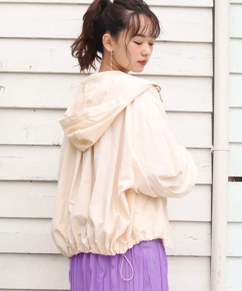 one after another NICE CLAUP（ワンアフターアナザーナイスクラップ）の「ボリューム袖マウンテンパーカー（マウンテンパーカー・レディース・アイボリー/ブラック/ベージュ/ピンク系その他・FREE）」の20枚目の写真