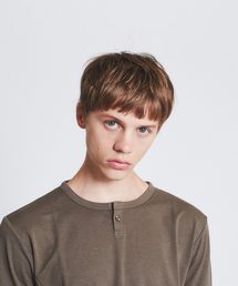 【Recency of Mine】FLEX JERSEY ヘンリーネックTシャツ