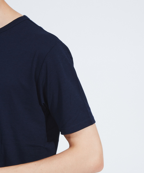 ABAHOUSE（アバハウス）の「【Recency of Mine】FLEX JERSEY ヘンリーネックTシャツ（Tシャツ/カットソー・メンズ・ネイビー/ホワイト/サックスブルー/グレー/スミクロ/カーキ・46/48/44）」の19枚目の写真