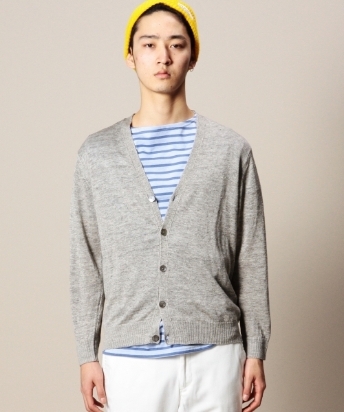 BEAUTY&YOUTH UNITED ARROWS(ビューティーアンドユースユナイテッドアローズ)の「BY リネン Vカーディガン(LN) ◆(カーディガン/ボレロ・メンズ・グレー/ケリー/ネイビー/ロイヤルブルー/ブラック・SMALL/MEDIUM/LARGE/X-LARGE)」の9枚目の写真