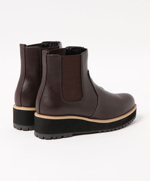 GeeRA（ジーラ）の「厚底サイドゴアブーツ（ブーツ・レディース・ブラック/ダークブラウン・LARGE/X-LARGE/SMALL/MEDIUM）」の3枚目の写真