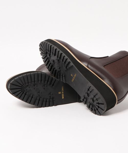 GeeRA（ジーラ）の「厚底サイドゴアブーツ（ブーツ・レディース・ブラック/ダークブラウン・LARGE/X-LARGE/SMALL/MEDIUM）」の4枚目の写真