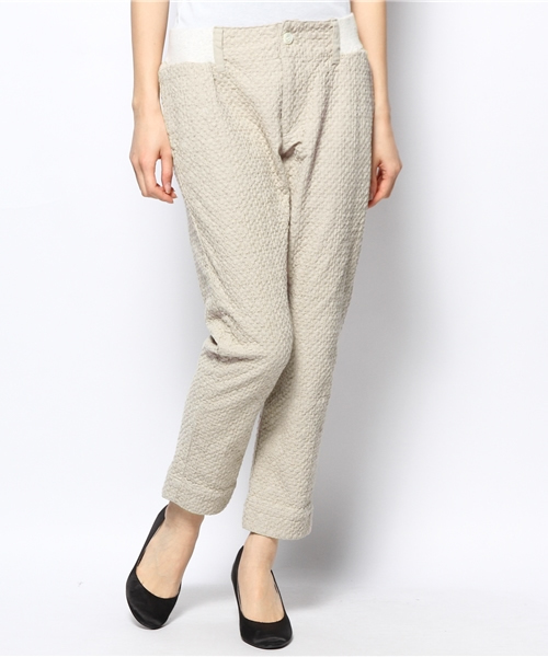 PUAL CE CIN（ピュアルセシン）の「総柄刺繍ＰＴ（その他パンツ・レディース・ネイビー/ホワイト/ベージュ・FREE）」の3枚目の写真