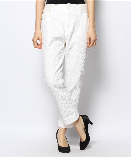 PUAL CE CIN（ピュアルセシン）の「総柄刺繍ＰＴ（その他パンツ・レディース・ネイビー/ホワイト/ベージュ・FREE）」の2枚目の写真