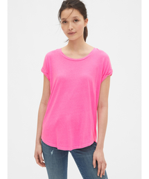 GAP | オーセンティック ロールスリーブクルーネックtシャツ(Tシャツ/カットソー)