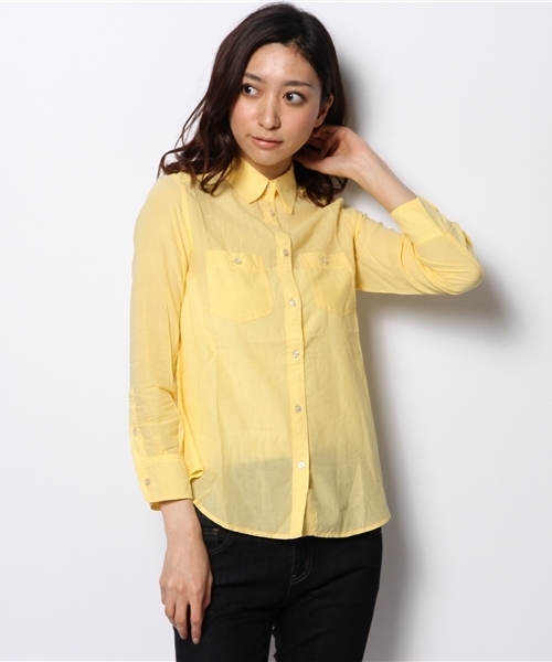MYSELF ABAHOUSE(マイセルフアバハウス)の「KHADI COTTONシャツ(シャツ/ブラウス・レディース・オフホワイト/イエロー/ミント/ネイビー/ピンク・SMALL/MEDIUM)」の4枚目の写真