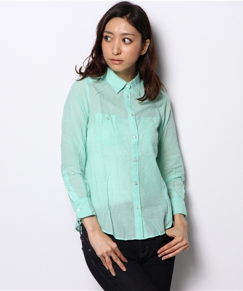 MYSELF ABAHOUSE(マイセルフアバハウス)の「KHADI COTTONシャツ(シャツ/ブラウス・レディース・オフホワイト/イエロー/ミント/ネイビー/ピンク・SMALL/MEDIUM)」の3枚目の写真