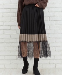 Libby&Rose | 裾レースプリーツロングスカート(スカート)