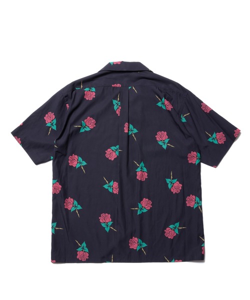 Rottweiier ロットワイラー バラ柄シャツ size M ROTTWEILER（ロットワイラー）の「Rose Open Collar SS Shirts