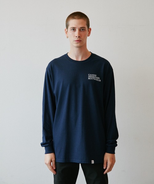 ROTTWEILER(ロットワイラー)の「CANINE LS Tee(Tシャツ/カットソー)」|ネイビー
