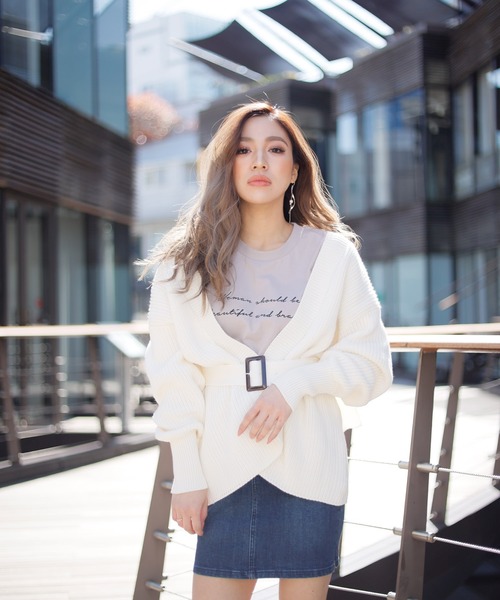 LIPSERVICE(リップサービス)の「embroideryメッセージロゴT(Tシャツ/カットソー・レディース・ホワイト/ブラック/ピンクベージュ・FREE)」の17枚目の写真