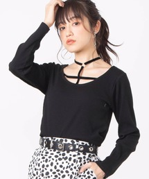 WEGO | WEGO/クロスチョーカーリブTシャツ(Tシャツ/カットソー)