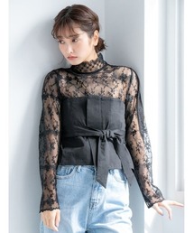 フロントリボンバックギャザービスチェ