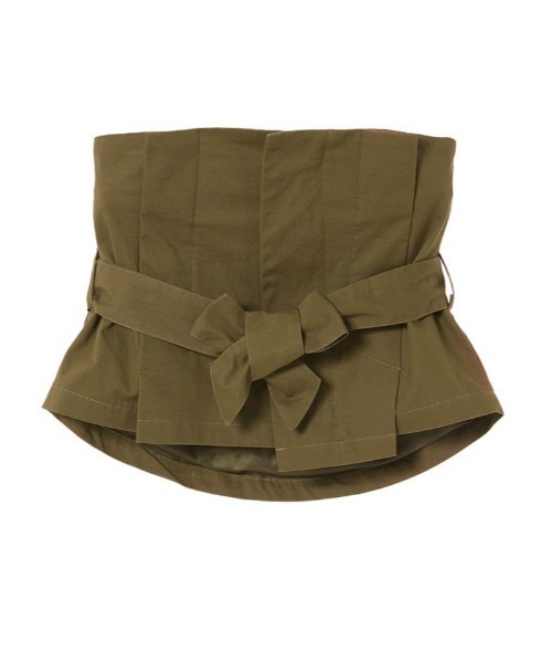 fifth（フィフス）の「フロントリボンバックギャザービスチェ（その他トップス・レディース・ブラック/カーキ・MEDIUM）」の3枚目の写真