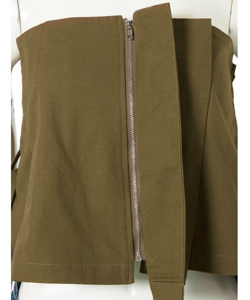 fifth（フィフス）の「フロントリボンバックギャザービスチェ（その他トップス・レディース・ブラック/カーキ・MEDIUM）」の8枚目の写真