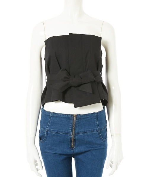 fifth（フィフス）の「フロントリボンバックギャザービスチェ（その他トップス・レディース・ブラック/カーキ・MEDIUM）」の10枚目の写真