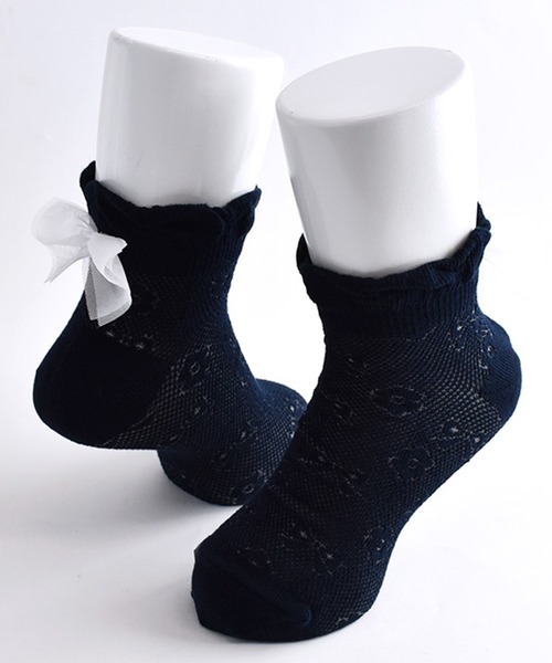 セール Pompkins ポプキンズ リボンメッシュソックス ソックス 靴下 Pompkins ポプキンズ のファッション通販 Zozotown