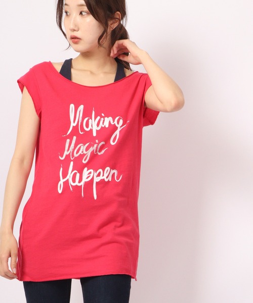 DIMENSIONE danza(ディメンシオーネ ダンツァ)の「メッセージプリントTシャツ(Tシャツ/カットソー・レディース・イエロー/レッド/ホワイト・SMALL/MEDIUM/X-SMALL/LARGE)」の14枚目の写真