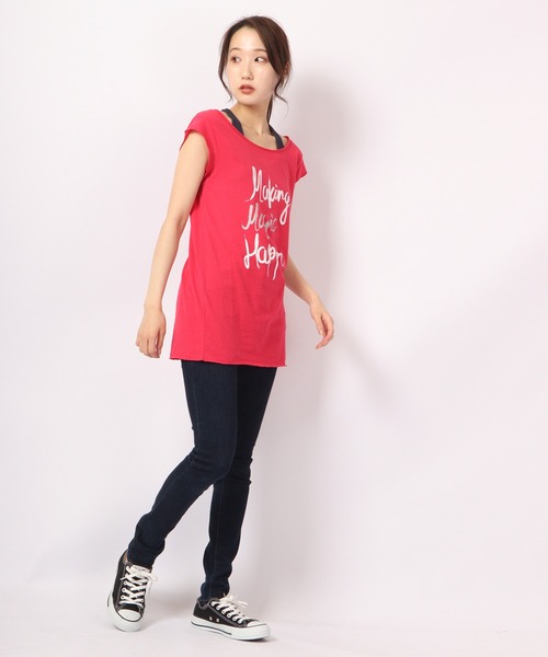 DIMENSIONE danza(ディメンシオーネ ダンツァ)の「メッセージプリントTシャツ(Tシャツ/カットソー・レディース・イエロー/レッド/ホワイト・SMALL/MEDIUM/X-SMALL/LARGE)」の16枚目の写真