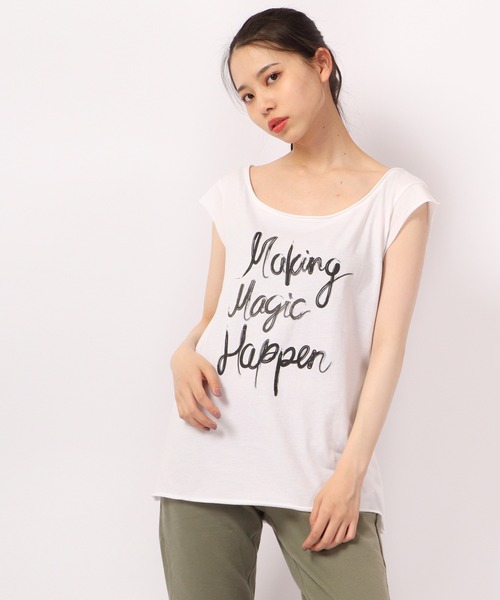 DIMENSIONE danza(ディメンシオーネ ダンツァ)の「メッセージプリントTシャツ(Tシャツ/カットソー・レディース・イエロー/レッド/ホワイト・SMALL/MEDIUM/X-SMALL/LARGE)」の5枚目の写真