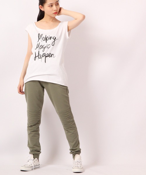 DIMENSIONE danza(ディメンシオーネ ダンツァ)の「メッセージプリントTシャツ(Tシャツ/カットソー・レディース・イエロー/レッド/ホワイト・SMALL/MEDIUM/X-SMALL/LARGE)」の7枚目の写真