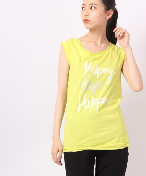 DIMENSIONE danza(ディメンシオーネ ダンツァ)の「メッセージプリントTシャツ(Tシャツ/カットソー・レディース・イエロー/レッド/ホワイト・SMALL/MEDIUM/X-SMALL/LARGE)」の9枚目の写真