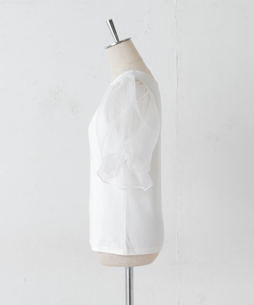 one after another NICE CLAUP（ワンアフターアナザーナイスクラップ）の「袖コンシャスドッキングプルオーバー（Tシャツ/カットソー・レディース・ブラック/ベージュ/オフホワイト・FREE）」の21枚目の写真