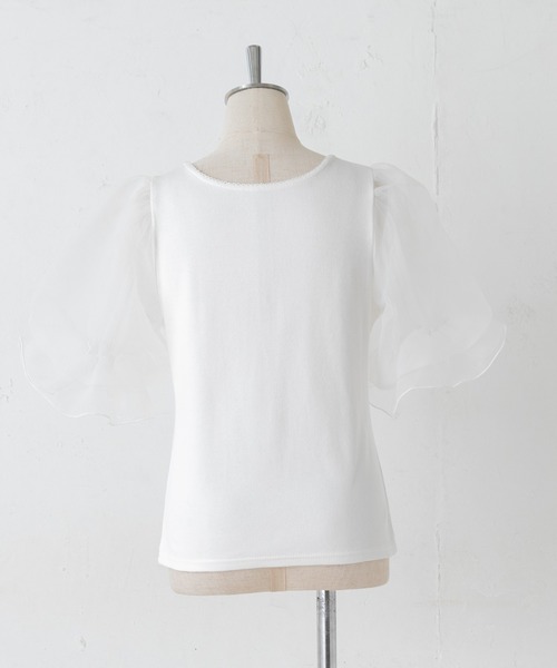 one after another NICE CLAUP（ワンアフターアナザーナイスクラップ）の「袖コンシャスドッキングプルオーバー（Tシャツ/カットソー・レディース・ブラック/ベージュ/オフホワイト・FREE）」の17枚目の写真