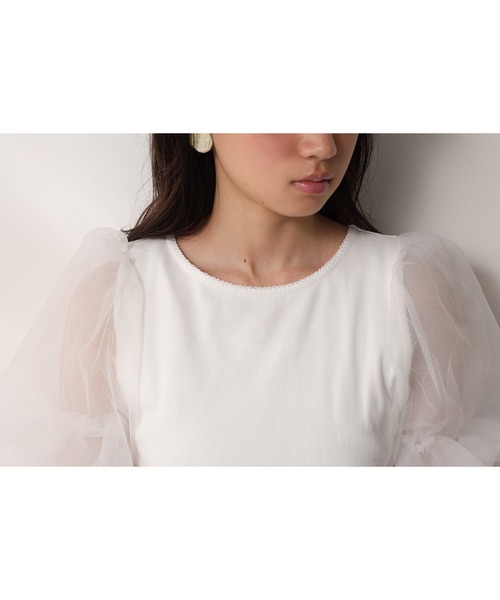 one after another NICE CLAUP（ワンアフターアナザーナイスクラップ）の「袖コンシャスドッキングプルオーバー（Tシャツ/カットソー・レディース・ブラック/ベージュ/オフホワイト・FREE）」の12枚目の写真