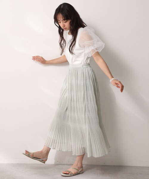 one after another NICE CLAUP（ワンアフターアナザーナイスクラップ）の「袖コンシャスドッキングプルオーバー（Tシャツ/カットソー・レディース・ブラック/ベージュ/オフホワイト・FREE）」の20枚目の写真